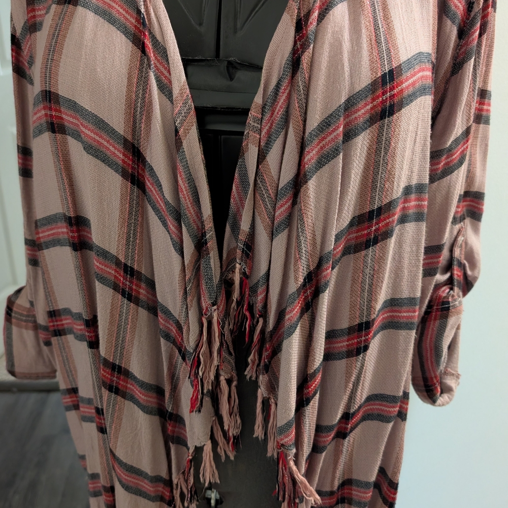 Plaid Fringe Draper